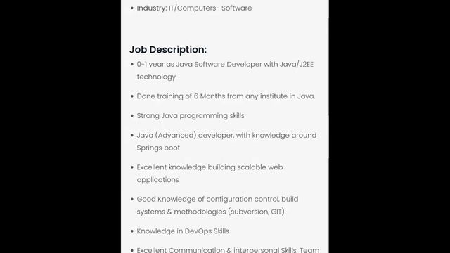 JAVA developer hiring in Logicsoft | Apply ASAP. смотреть онлайн