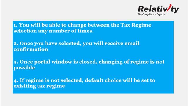 Choosing your Tax Regime - Payroll ESS Portal смотреть онлайн