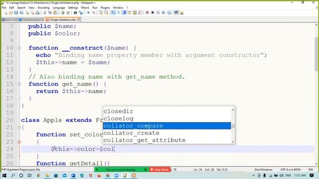 Lab: Inheritance in php | Type of inheritance | Why use inheritance | access modifier in php. смотреть онлайн