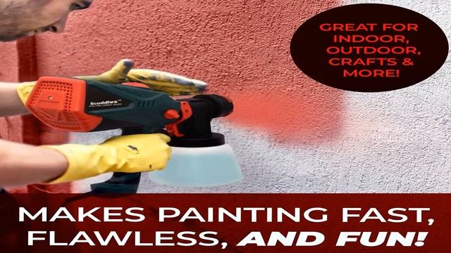 Great product - Scuddles Paint Sprayer, 1200 Watt High Power HVLP Home and Outdoors Includes 5 Noz смотреть онлайн