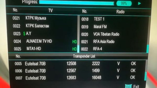 Eutelsat 70 B Armenian PUBLIC TV Biss key