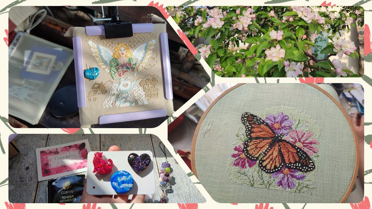 Вышивальный ВЛОГ/новый станок/красивые магниты/продвигаю процессы #вышивка #crossstitch #millhill