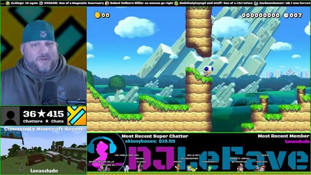 VIEWER LEVELS! Geometry Dash, Mario Maker 2, & Mega Minecraft Lurking! смотреть онлайн