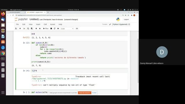 álgebra lineal y python - 1: suma, producto por un escalar, producto punto entre vectores смотреть онлайн