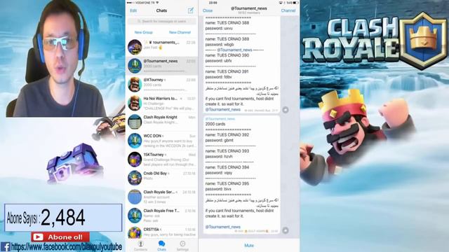 Clash Royale Telegram ile 10000 Taşlık Turnuvalara Giriş смотреть онлайн