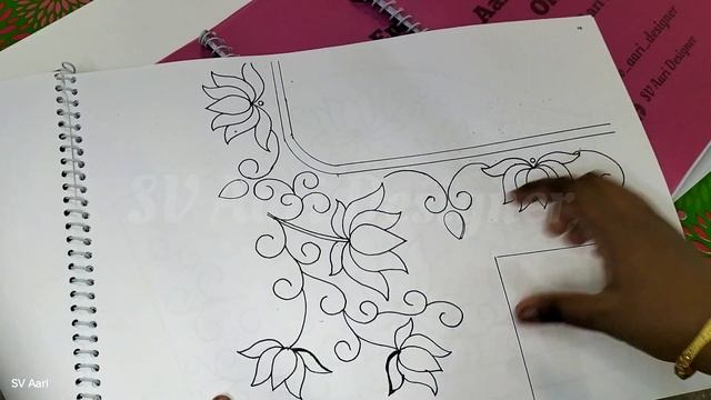 aari embroidery sketch book -1/aari work tracing/aari class/tracing paper/aari sketching/easy metho смотреть онлайн