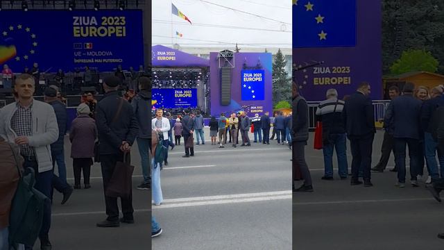 Площадь в День Европы.Кишинёв смотреть онлайн