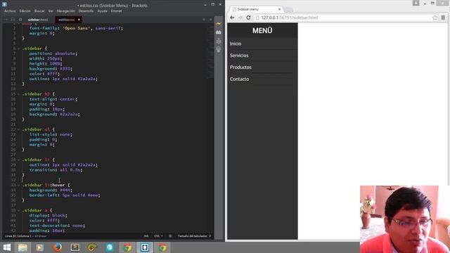 Diseñando un Sidebar Menu con HTML, CSS y JQuery смотреть онлайн
