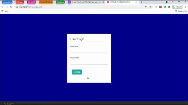 Login System Using PHP and MySQL смотреть онлайн