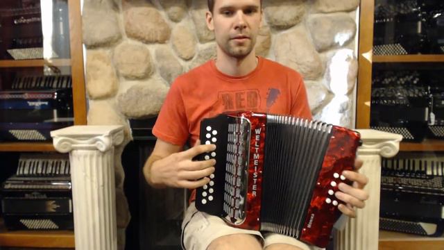 WELT406GC218RD - Red Weltmeister 406 Monika Diatonic Button Accordion GC MM 21 8 $799 смотреть онлайн