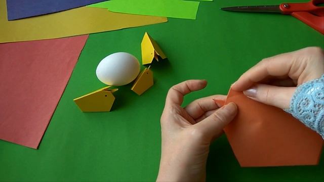 Цыпленок из бумаги оригами,поделка на пасху .#оригамибум смотреть онлайн