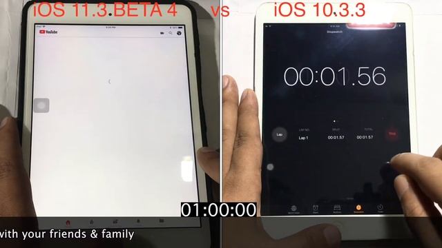 iOS 11.3 BETA 4 vs iOS 10.3.3 on iPad mini 2 | Speed test | Comparison | TechViewer смотреть онлайн
