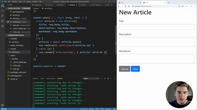 How To Build A Markdown Blog Using Node.js, Express, And MongoDB смотреть онлайн