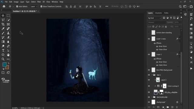 Glowing animals In photoshop | Best trick | photoshop tutorial | смотреть онлайн