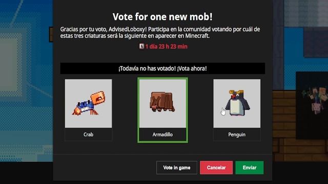 Cómo votar en Minecraft Mob Vote 2023 Minecraft live 2023 Java bedrock смотреть онлайн