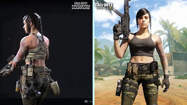 Call Of Duty Mobile vs. Call of Duty Modern Warfare 2019 - Operators Comparison смотреть онлайн