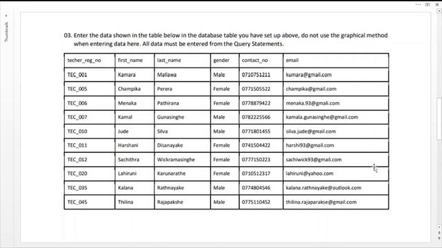 Database Question Series | Task 05 | The Insert Query Statement | Semester 01 | Java Institute смотреть онлайн