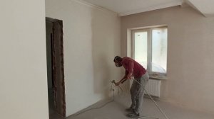 Покраска дома без воздушным распылителем aspro 1800