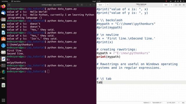 Python - Data Types - Text, string, str смотреть онлайн