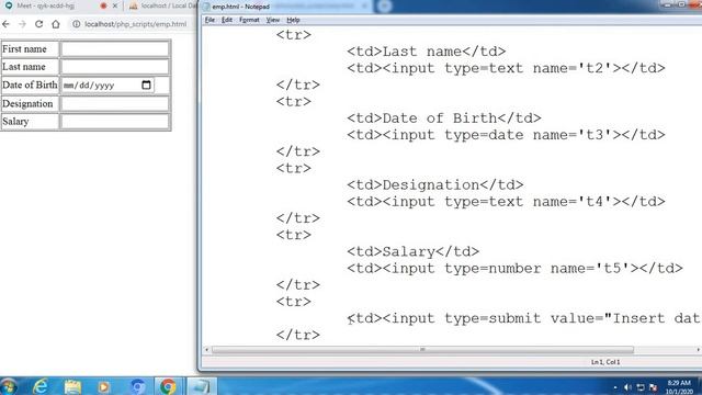 PHP MySQL connectivity Example of Employee table | Easy example in Gujarati смотреть онлайн