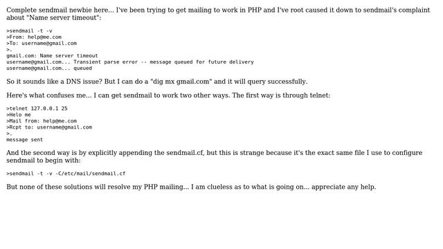 DevOps & SysAdmins: sendmail Name server timeout смотреть онлайн