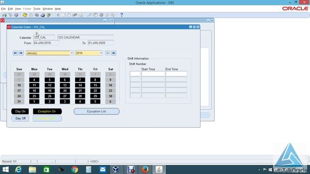 Creation of Workday Calender in Oracle Inventory R12 смотреть онлайн
