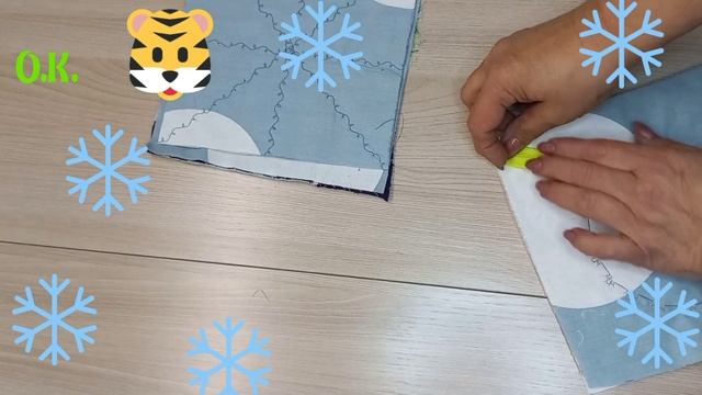 новогодние прихватки без косой бейки . Необычные виды стёжки для начинающих. смотреть онлайн