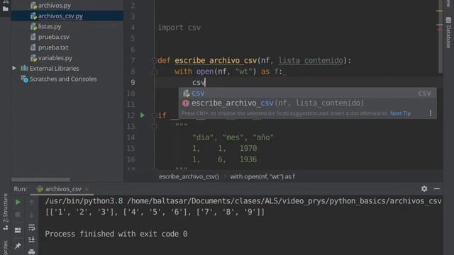 Python: archivos CSV смотреть онлайн