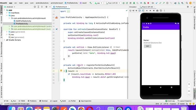 startActivity for result new API in Android | Kotlin | Android | Intent смотреть онлайн