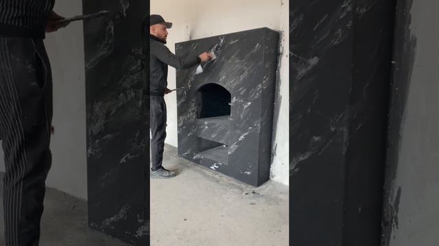 Венецианская штукатурка - черный мрамор. Все этапы создания смотреть онлайн