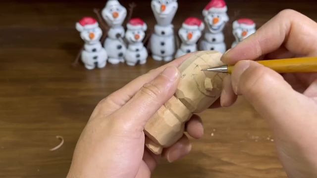 [우드카빙]목각인형 조각하기-올라프 Woodcarving-Carve a Olaf смотреть онлайн