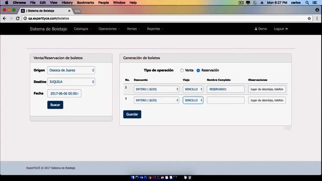 Sistema de boletaje смотреть онлайн
