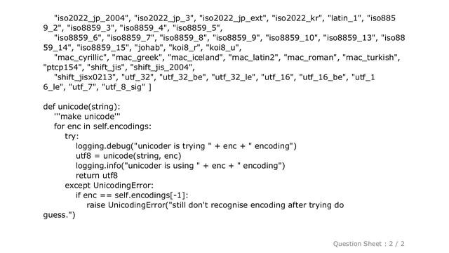 HTML : Best way to decode unknown unicoding encoding in Python 2.5 смотреть онлайн