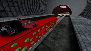 КАТАЕМСЯ НА ПОЕЗДАХ ПОЖИРАТЕЛЯХ В ТУННЕЛЕ МЕТРО! Фредди против поездов. Гоша и Чич Beamng Drive.