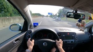 VW Golf V Plus 1.4 80 PS Top Speed Drive and Sound POV Autobahn