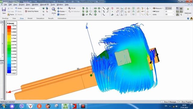 Компьютерная симуляция модели рельсовой пушки. смотреть онлайн