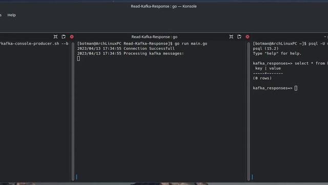 Read Kafka Response in Go and update Postgres table смотреть онлайн