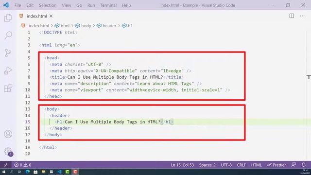✅ Can I Use Multiple Body Tags in HTML? | [ HTML Question & Answer ] смотреть онлайн
