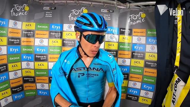 Miguel Angel Lopez's tears of joy after Tour de France win смотреть онлайн