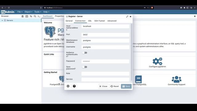 pgAdmin not connecting with postgres Docker image смотреть онлайн