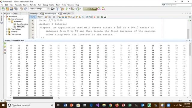 CMPSC115 CS1 Java Max Value Matrix смотреть онлайн