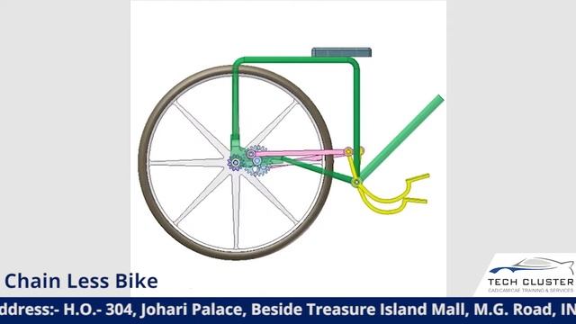 Chain Less Bike Animation | Solid Works | Tech Cluster , Indore смотреть онлайн