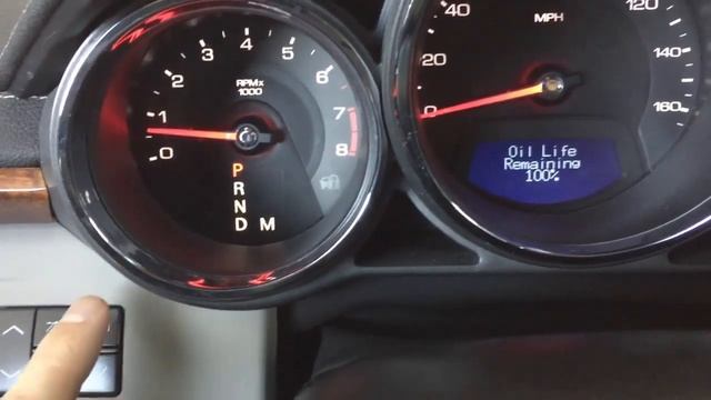 Reset Oil Life Cadillac CTS 2008 - 2013 change oil 100% reminder how to turn off oil indicator смотреть онлайн