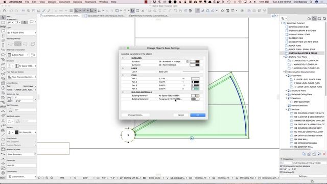 ARCHICAD Stairs & Railings Tutorial 2 - Spiral Stair with Custom Treads, Balusters, Newel, etc. смотреть онлайн