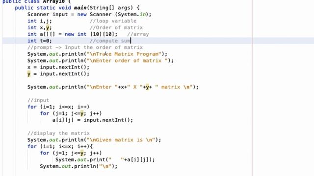 Java Tutorial Series - Array Part 10 - Two Dimension (TRACE MATRIX) смотреть онлайн