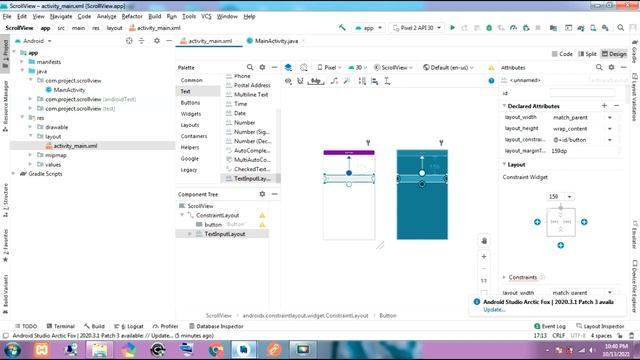 Android Studio ScrollView 2021 смотреть онлайн