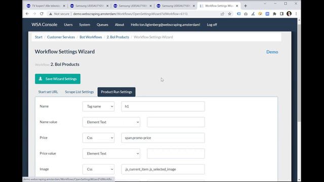 WSA Data Collector Demo