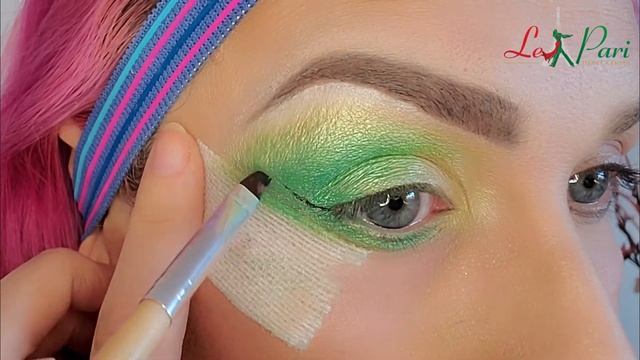 Green makeup. Makeup for St. Patrick's Day. Макияж зеленого цвета. Праздник Св Патрика. смотреть онлайн