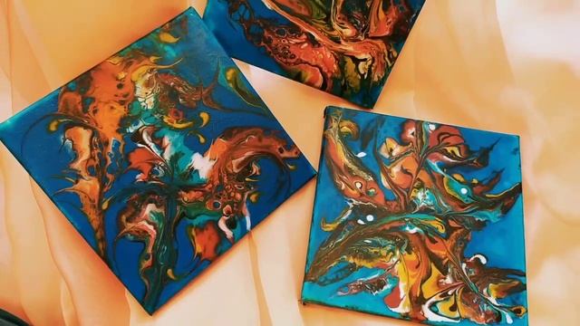 Акриловая заливка, Fluid Art (жидкий акрил), замес краски на строительных материалах. AcrylicPourin смотреть онлайн