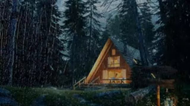 шум дождя и грома в туманном лесу ночью | Звуки дождя для сна и радует душу смотреть онлайн